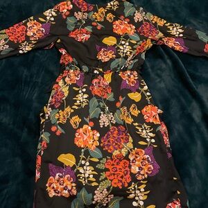 H&M Conscious Collection  Long Sleeve V-Neck Draped Dress with pockets.